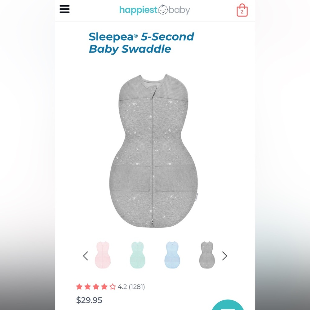Happiest Baby sleepea 5-second baby swaddle